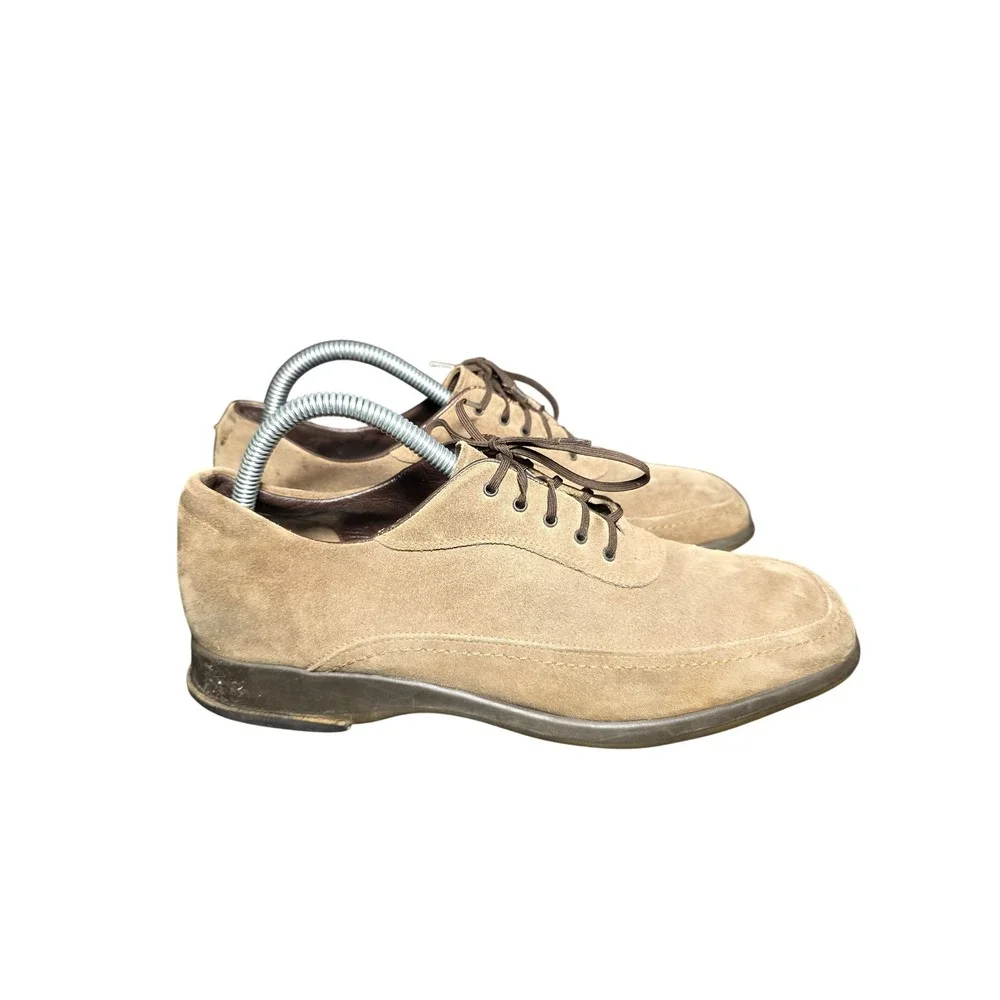 Salvatore Ferragamo Mens Tan Suede Lace Up‎ Oxford Shoes UH35404 Size 7 EE Italy